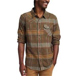 Howler Brothers Harkers Flannel Shirt in forage